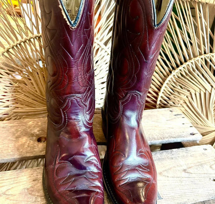 Vintage Acme 4939 Leather Cowboy Boots - Yatva