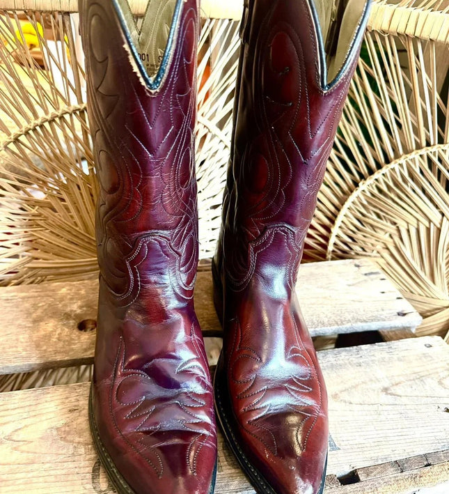 Vintage Acme 4939 Leather Cowboy Boots - Yatva