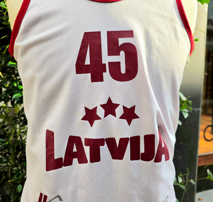 Vintage Adidas Latvia Reversible Basketball Jersey - Yatva