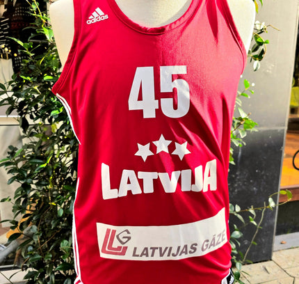 Vintage Adidas Latvia Reversible Basketball Jersey - Yatva
