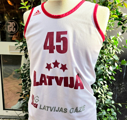 Vintage Adidas Latvia Reversible Basketball Jersey - Yatva