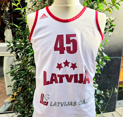 Vintage Adidas Latvia Reversible Basketball Jersey - Yatva