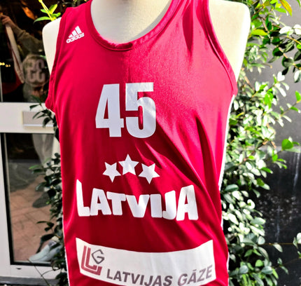 Vintage Adidas Latvia Reversible Basketball Jersey - Yatva