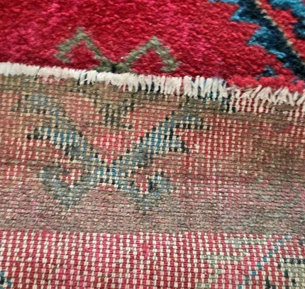Vintage Afghan Mishwani Hand - Knotted Hallway Runner (5.6m) - Yatva