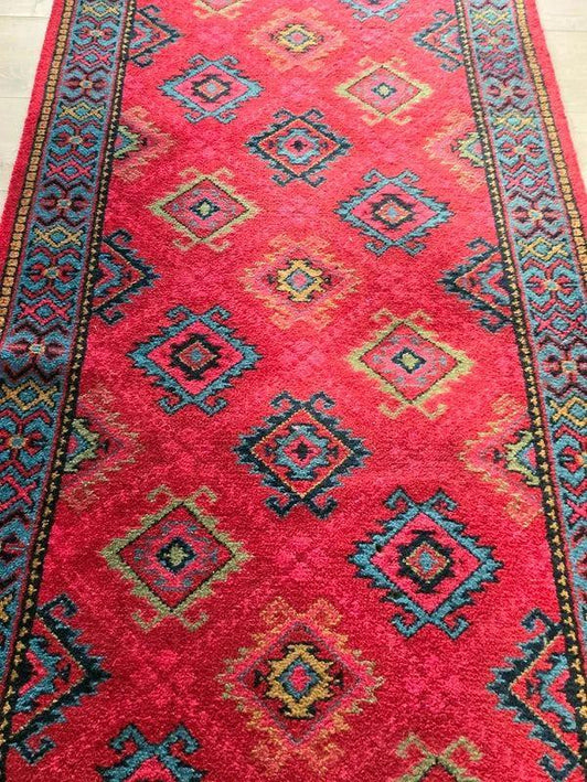 Vintage Afghan Mishwani Hand - Knotted Hallway Runner (5.6m) - Yatva