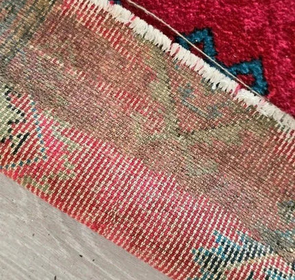 Vintage Afghan Mishwani Hand - Knotted Hallway Runner (5.6m) - Yatva