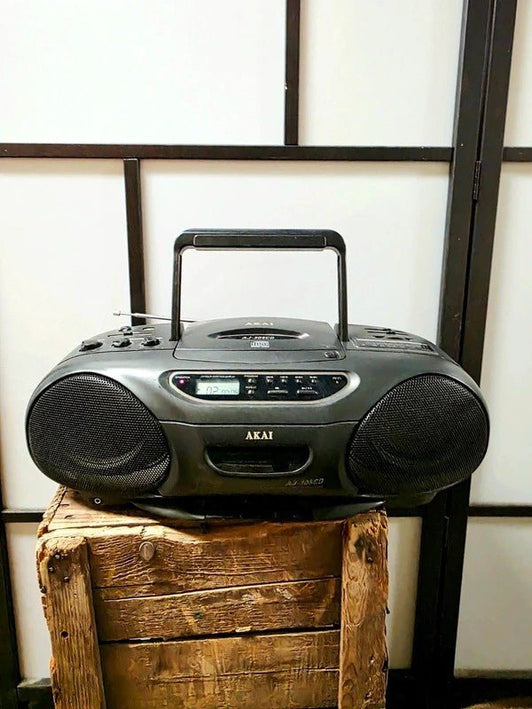 Vintage Akai AJ - 305CD Portable Stereo Boombox | For Parts or Repair Only - Yatva