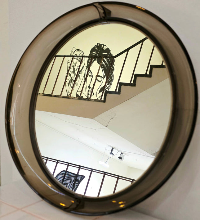 Vintage Allibert 70s Space Age Wall Mirror - Yatva