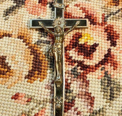 Vintage Antique French Pectoral Cross pendant - Yatva