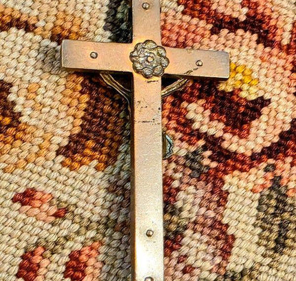 Vintage Antique French Pectoral Cross pendant - Yatva