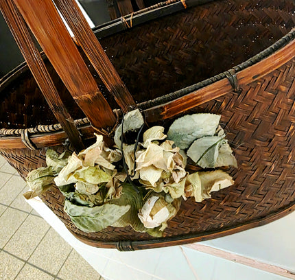 Vintage Antique Japanese Ikebana Basket - Hanakago Decor - Yatva