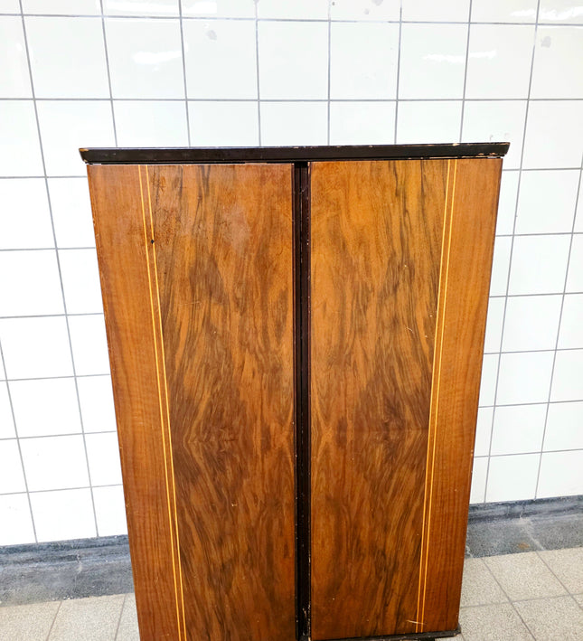 Vintage Art Deco Veneer Cabinet (c. 1930s–50s)Retro - Yatva