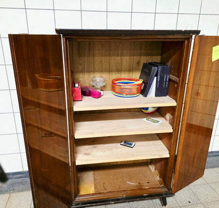 Vintage Art Deco Veneer Cabinet (c. 1930s–50s)Retro - Yatva