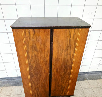 Vintage Art Deco Veneer Cabinet (c. 1930s–50s)Retro - Yatva