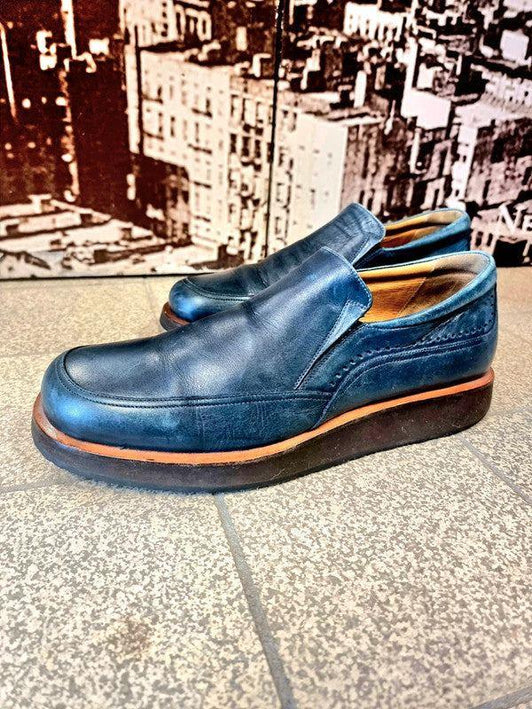 Vintage Bally Leather Platform Slip on Shoes - Yatva