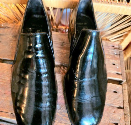 Vintage Bally Suisse Club Patent Slip on Shoes - Yatva