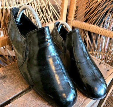 Vintage Bally Suisse Club Patent Slip on Shoes - Yatva