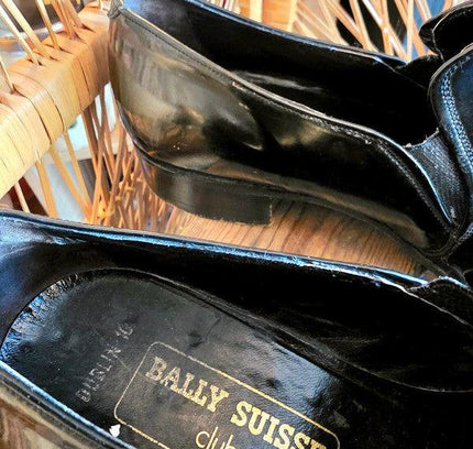Vintage Bally Suisse Club Patent Slip on Shoes - Yatva