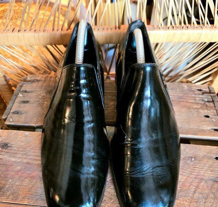 Vintage Bally Suisse Club Patent Slip on Shoes - Yatva