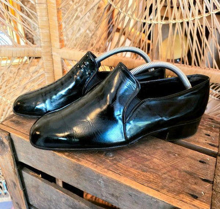 Vintage Bally Suisse Club Patent Slip on Shoes - Yatva