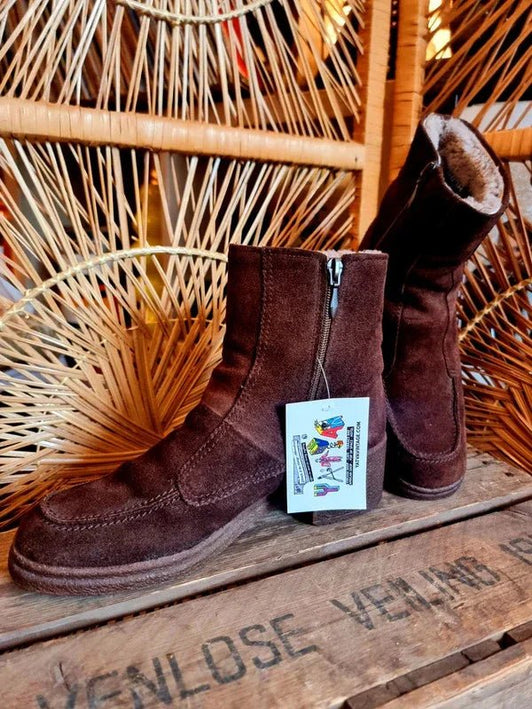 Vintage Bama Lams Sheepskin Shearling Ankle Boots - Yatva