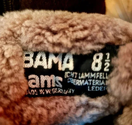 Vintage Bama Lams Sheepskin Shearling Ankle Boots - Yatva