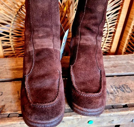 Vintage Bama Lams Sheepskin Shearling Ankle Boots - Yatva