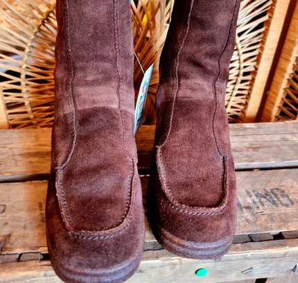 Vintage Bama Lams Sheepskin Shearling Ankle Boots - Yatva