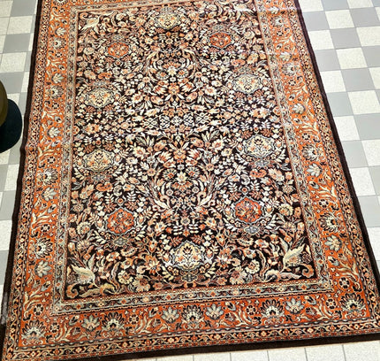Vintage Belgian Prado Orient Wool Rug – 170x232 cm – Persian Kerman Style - Yatva