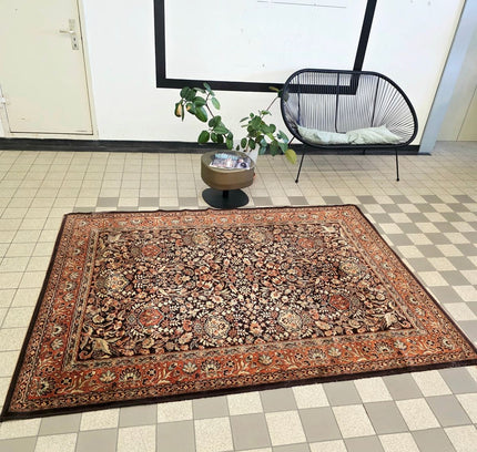 Vintage Belgian Prado Orient Wool Rug – 170x232 cm – Persian Kerman Style - Yatva