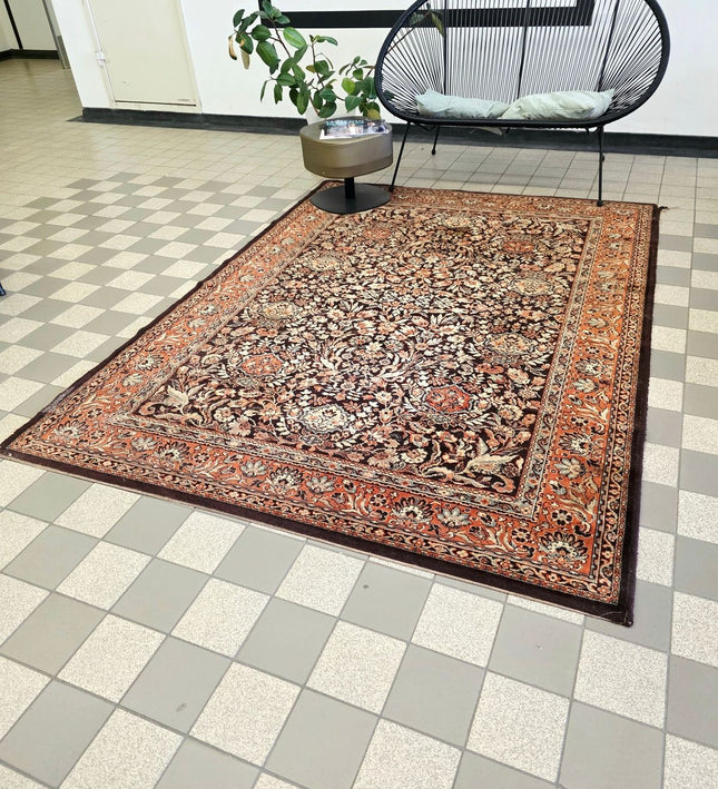 Vintage Belgian Prado Orient Wool Rug – 170x232 cm – Persian Kerman Style - Yatva