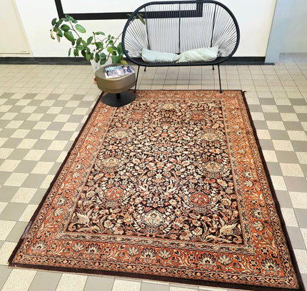 Vintage Belgian Prado Orient Wool Rug – 170x232 cm – Persian Kerman Style - Yatva