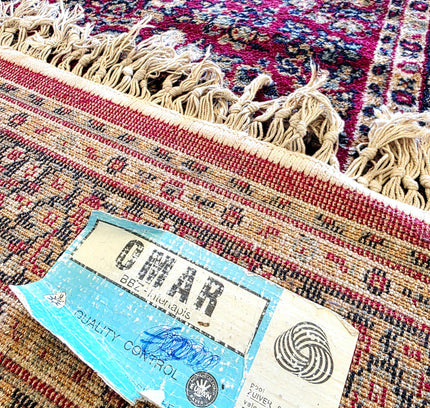 Vintage Belgian Wool Rug - Traditional Red Persian Pattern (115x185 cm) - Yatva
