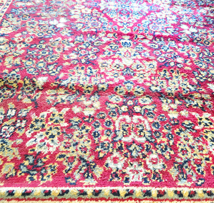 Vintage Belgian Wool Rug - Traditional Red Persian Pattern (115x185 cm) - Yatva