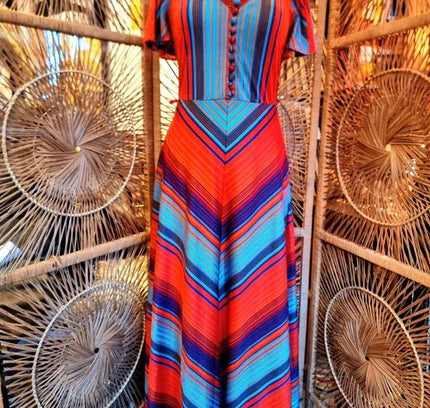 Vintage Betty Barclay 70's Maxi Dress - Yatva