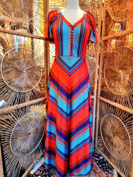Vintage Betty Barclay 70's Maxi Dress - Yatva