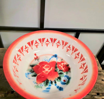 Vintage Big Enamel Wash Basin / Bowl - Yatva