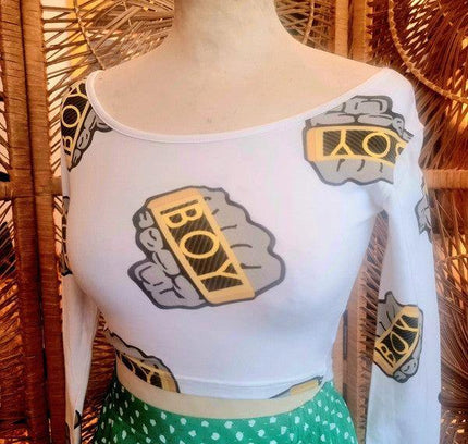 Vintage Boy London Knuckles Crop Top - Yatva
