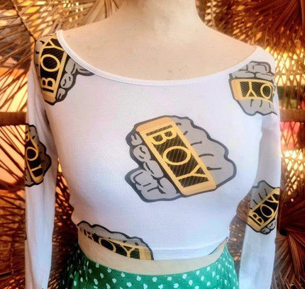 Vintage Boy London Knuckles Crop Top - Yatva