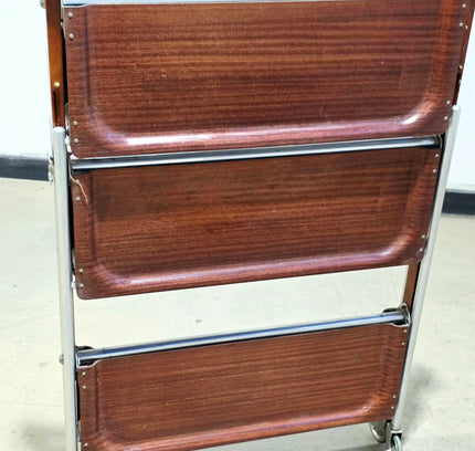 Vintage Brabantia 3 - Tier Folding Serving Trolley - Yatva