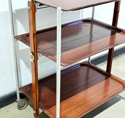 Vintage Brabantia 3 - Tier Folding Serving Trolley - Yatva
