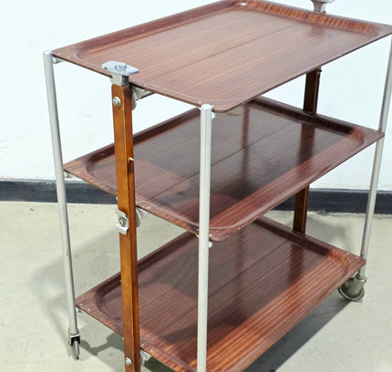 Vintage Brabantia 3 - Tier Folding Serving Trolley - Yatva