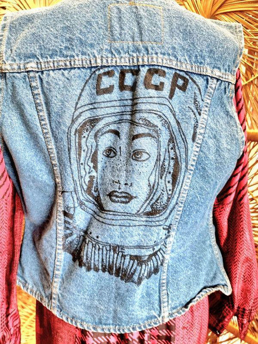 Vintage Brand Customised Hand Painted New Milli - on - Air Gillet Waistcoat - Yatva
