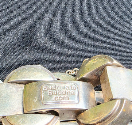 Vintage Buddha to Buddha The Batul Sterling Silver Bracelet | 925 Chunky Link - Yatva