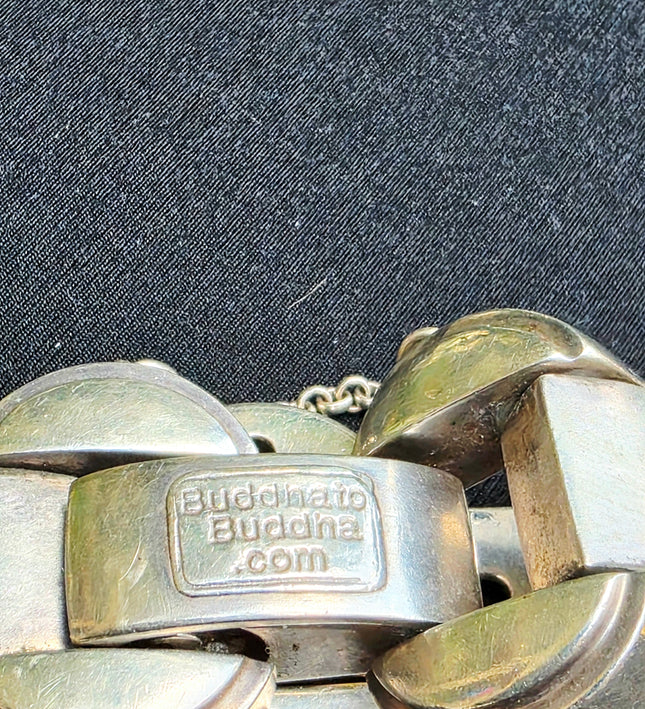 Vintage Buddha to Buddha The Batul Sterling Silver Bracelet | 925 Chunky Link - Yatva