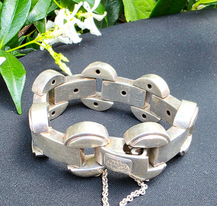 Vintage Buddha to Buddha The Batul Sterling Silver Bracelet | 925 Chunky Link - Yatva