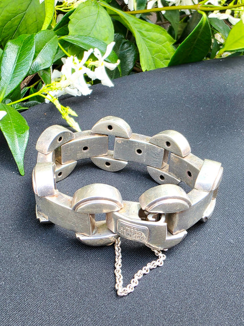 Vintage Buddha to Buddha The Batul Sterling Silver Bracelet | 925 Chunky Link