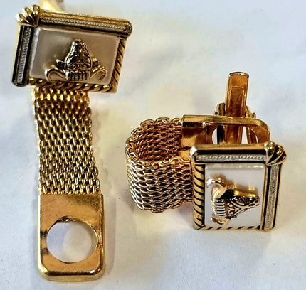 Vintage Bull Head Mesh Cufflinks - Yatva