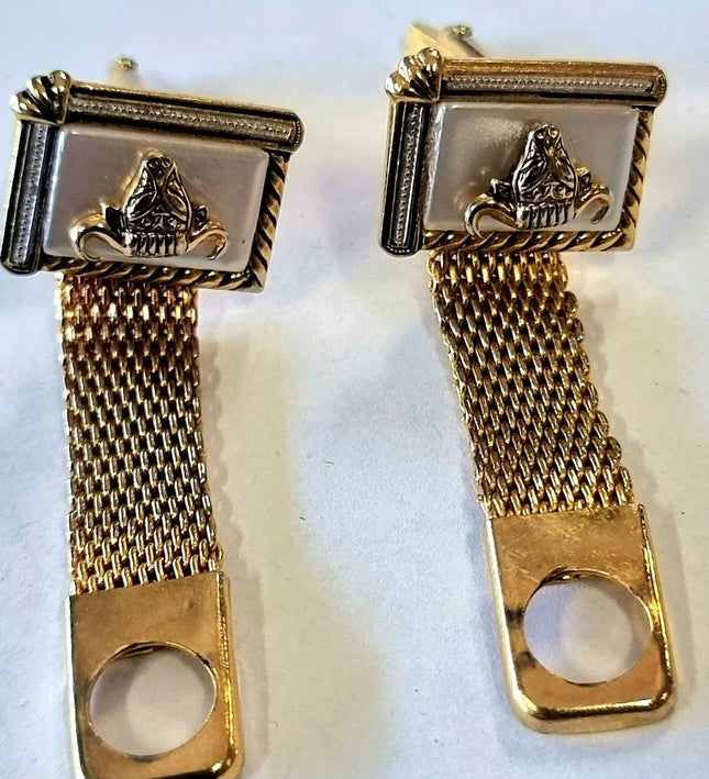 Vintage Bull Head Mesh Cufflinks - Yatva