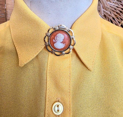 Vintage Cameo Scarf Clip - Yatva